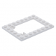 LEGO lapos elem 6×8 csapóajtókeret, fehér (92107)